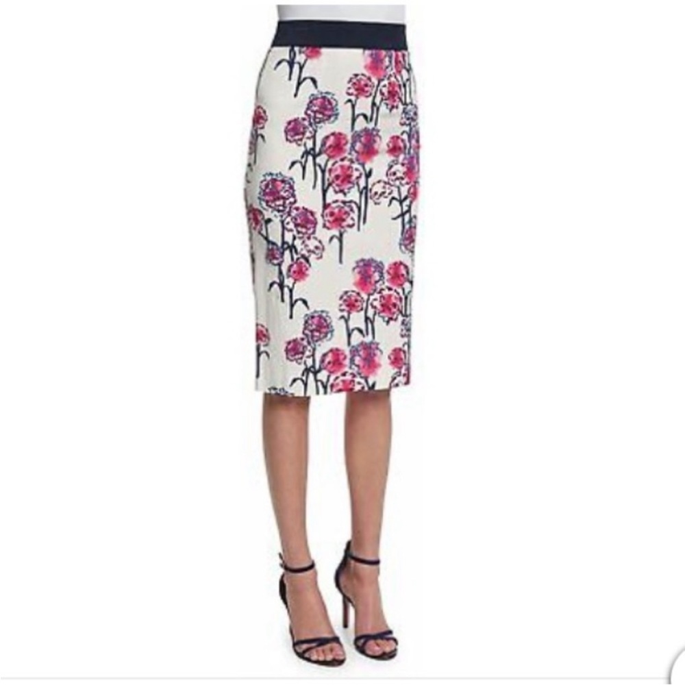 TANYA TAYLOR | Floral Midi Skirt ‘Jenny’ Pencil Skirt